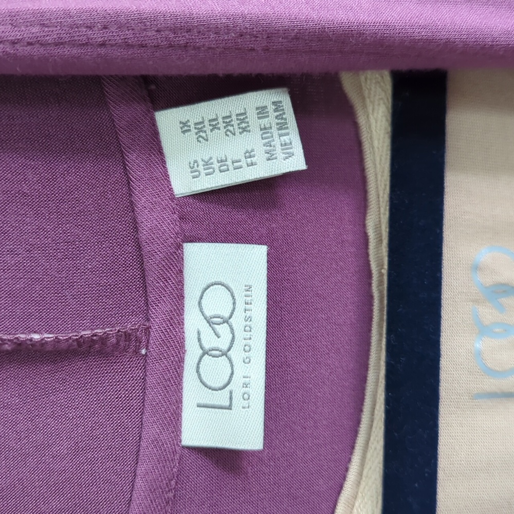 LOGO By Lori Goldstein Purple Jacket And Tank Set - Picture 2 of 8